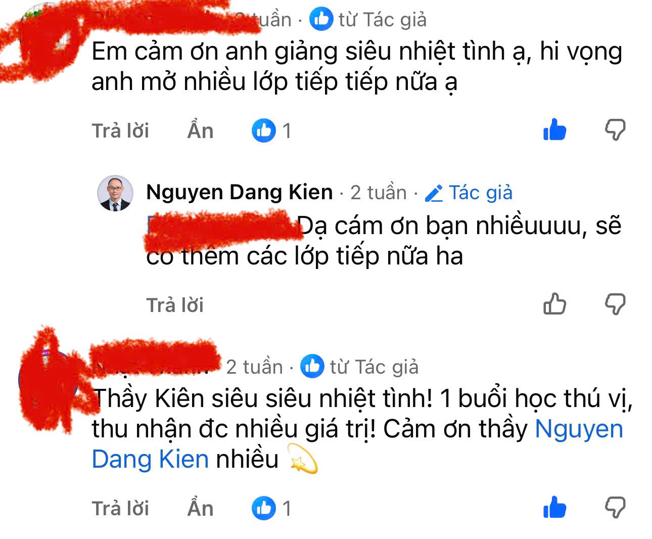 Phản hồi học viên chương trình trước 8