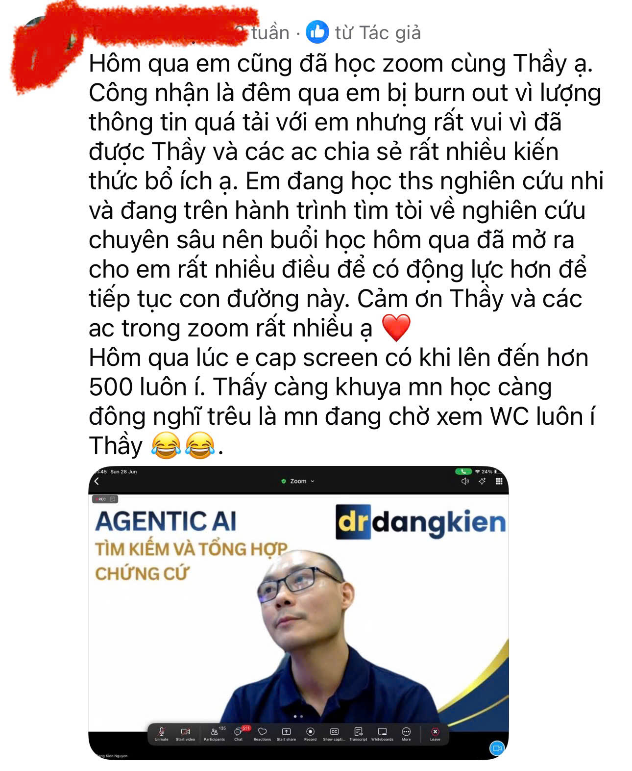 Phản hồi học viên chương trình trước 10
