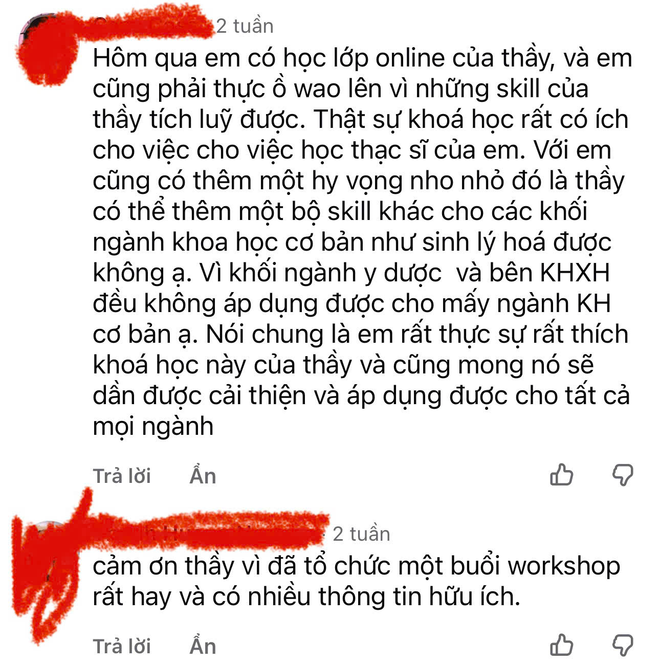 Phản hồi học viên chương trình trước 11